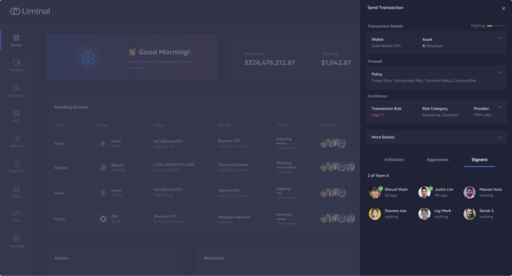 Liminal Dashboard